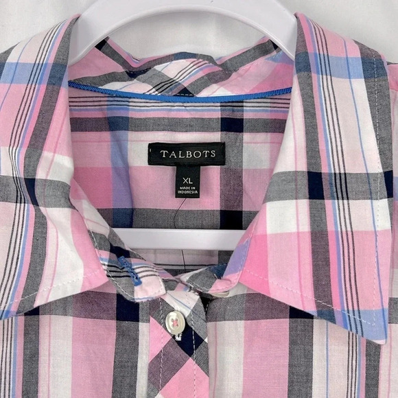 Talbots New Women’s XL Cotton Button Up Long Sleeve Striped Shirt - Picture 3 of 5